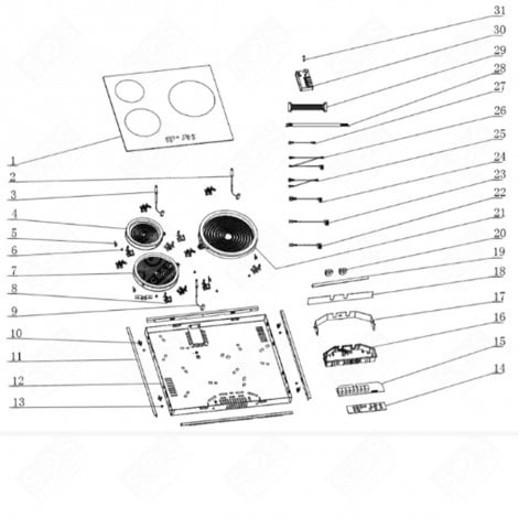 CABLE DE TERRE (REPÈRE 27) FOUR, CUISINIÈRE - CU005052