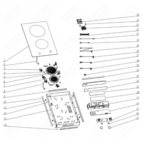 SUPPORT FIXATION (REPÈRE 11) FOUR, CUISINIÈRE - CU005035