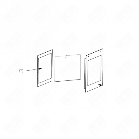 VITRE INTERMÉDIAIRE (REPÈRE 479) FOUR, CUISINIÈRE - 290480041