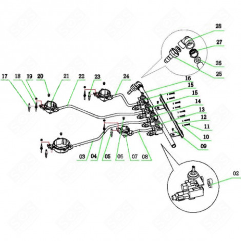 THERMOCOUPLE (REPÈRE 04) FOUR, CUISINIÈRE - CU001531