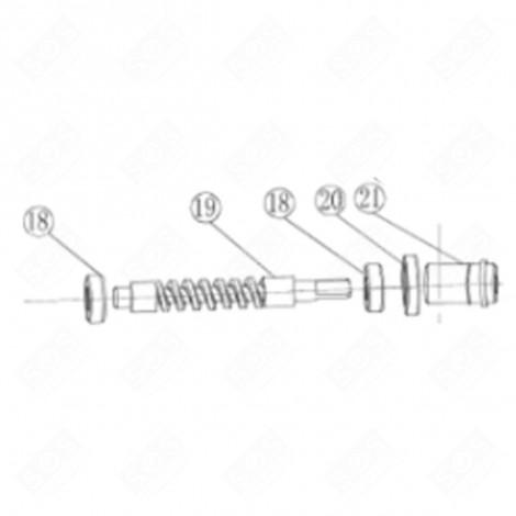 KIT VOLANT MAGNÉTIQUE (REPÈRE 20 + 21) ROBOT MÉNAGER - CU001277