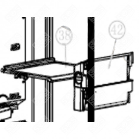 TIROIR FREEZER INF (REPÈRE 38) RÉFRIGÉRATEUR, CONGÉLATEUR - FR000940