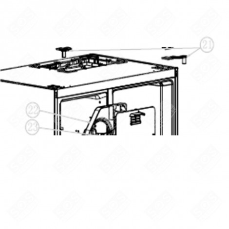 CHARNIÈRE SUPÉRIEURE (REPÈRE 21) RÉFRIGÉRATEUR, CONGÉLATEUR - FR000930