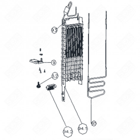 SONDE TEMPÉRATURE (REPÈRE 93) RÉFRIGÉRATEUR, CONGÉLATEUR - FR005519