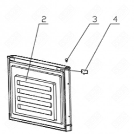 PORTE FREEZER (REPÈRE 2) RÉFRIGÉRATEUR, CONGÉLATEUR - FR001712