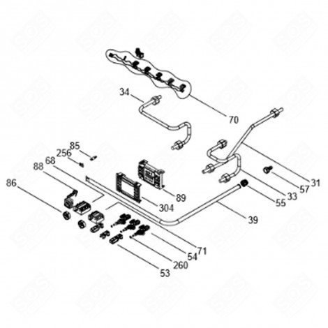 COMMUTATEUR (REPÈRE 71) FOUR, CUISINIÈRE - CU004681