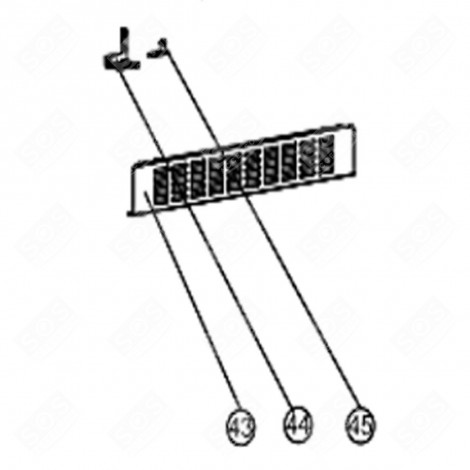 GRILLE COMPRESSEUR (REPÈRE 45) RÉFRIGÉRATEUR, CONGÉLATEUR - FR003978