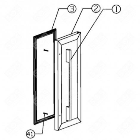 JOINT DE PORTE (REPÈRE 3) RÉFRIGÉRATEUR, CONGÉLATEUR - FR003986