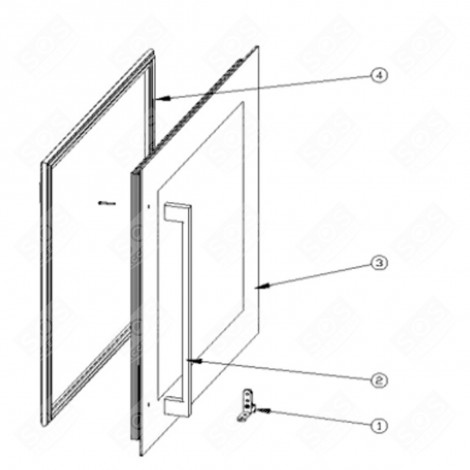 JOINT DE PORTE (REPÈRE 4) RÉFRIGÉRATEUR, CONGÉLATEUR - FR004059