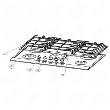 JOINT MANETTE (REPÈRE 34) FOUR, CUISINIÈRE - CU000845