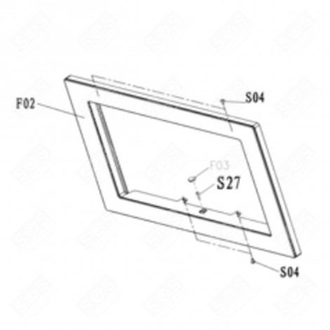 CADRE HABILLAGE (REPÈRE F02) FOUR, CUISINIÈRE - CU004765