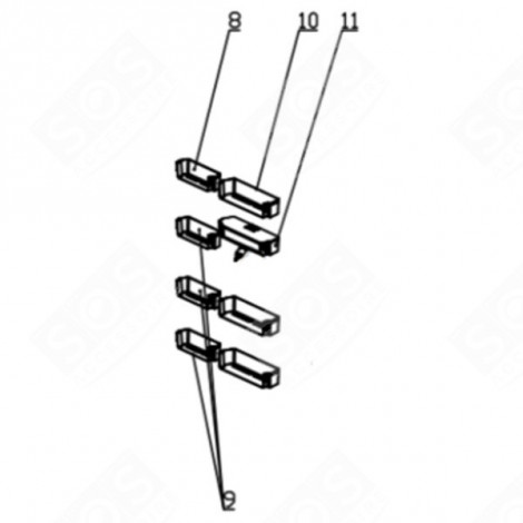 BALCONNET BOUTEILLES (REPÈRE 9) RÉFRIGÉRATEUR, CONGÉLATEUR - FR007153