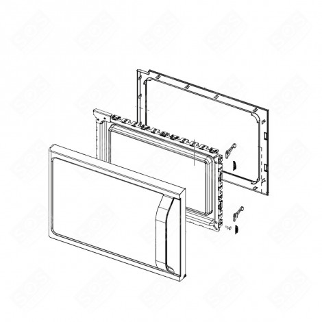 PORTE COMPLÈTE D'ORIGINE FOUR MICRO-ONDES - DE94-03131B, DE94-03131W