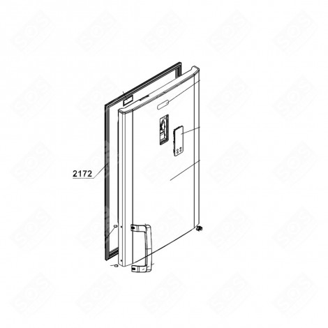 JOINT DE PORTE RÉFRIGÉRATEUR (REPÈRE 2172) RÉFRIGÉRATEUR, CONGÉLATEUR - 4546852600