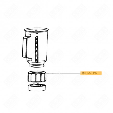 EMBASE SUPÉRIEUR GRISE ROBOT MÉNAGER - MS-650197, MS-652834