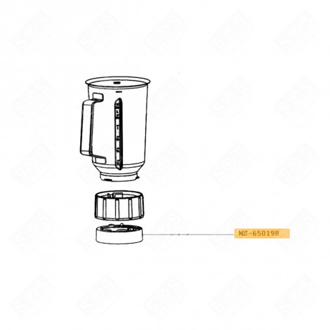 EMBASE INFÉRIEURE GRISE ROBOT MÉNAGER - MS-650198, MS-652835