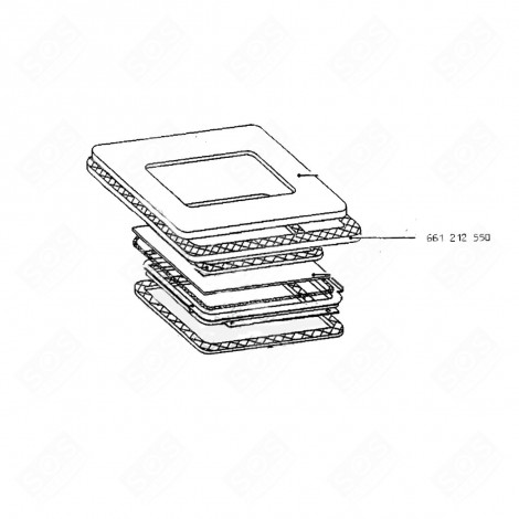 JOINT DE PORTE (REPÈRE 661 212 550) D'ORIGINE FOUR, CUISINIÈRE - 8996619115356, 8996612125501