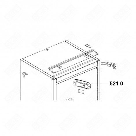 THERMOSTAT ÉLECTRONIQUE (REPÈRE 5210) D'ORIGINE RÉFRIGÉRATEUR, CONGÉLATEUR - 481010778518