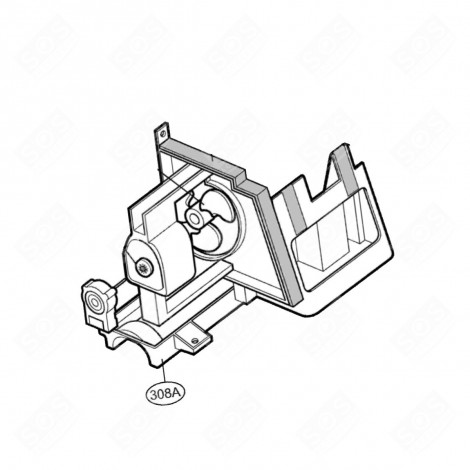 BANDEAU DE FAÇADE (REPÈRE 308A) RÉFRIGÉRATEUR, CONGÉLATEUR - MJS40958001