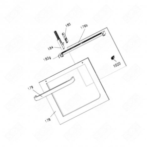 VITRE EXTÉRIEURE REPÈRE 178 FOUR, CUISINIÈRE - 42830655