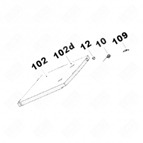 BOUTON THERMOSTAT REPÈRE 12 RÉFRIGÉRATEUR, CONGÉLATEUR - 49024091