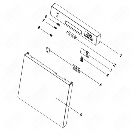 PORTE (REPÈRE N°9) LAVE-VAISSELLE - 1062818, 34421689