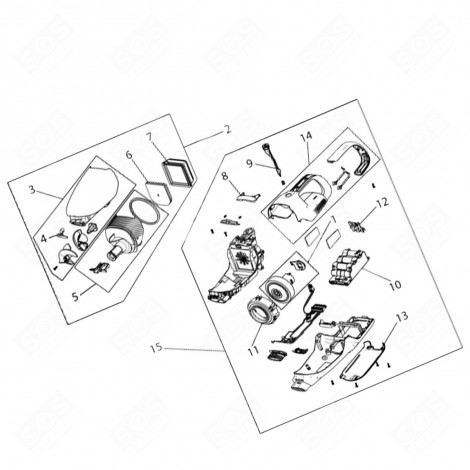 MOTEUR AVEC MODULE REPÈRE 1 D'ORIGINE ASPIRATEUR - 140197788023