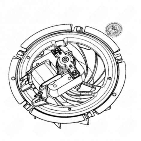 VENTILATEUR D'ORIGINE FOUR, CUISINIÈRE - 3578844023