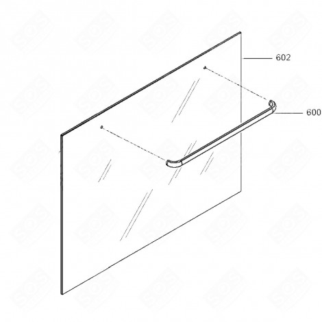 VITRE EXTÉRIEURE (REPÈRE 602) FOUR, CUISINIÈRE - 1160002606