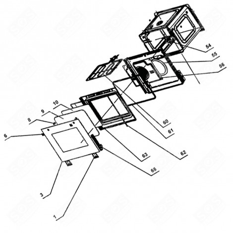 JOINT DE MOUFLE CATALYSE (REPÈRE N°61) FOUR, CUISINIÈRE - 1065106, 34050117