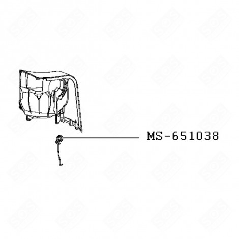 RESSORT DE FLASQUE DROITE (REPÈRE MS-651038) ROBOT MÉNAGER - MS-651038, MS-652929