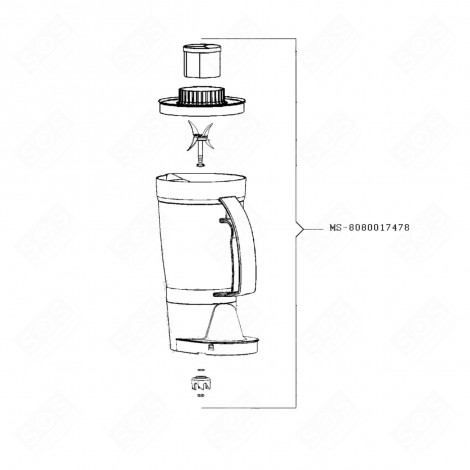 BOL BLENDER COMPLET ROBOT MÉNAGER - MS-8080017478, MS-653244