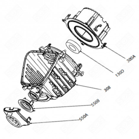 CONNECTION EXTÉRIEURE (REPÈRE N°550A) D'ORIGINE ASPIRATEUR - 140176685018